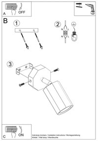 Sollux SL.1028 - Nástenné bodové svietidlo ZEKE 1xGU10/40W/230V dub