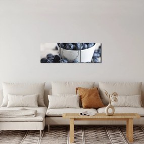 Obraz - Čučoriedky (s hodinami) (90x30 cm)