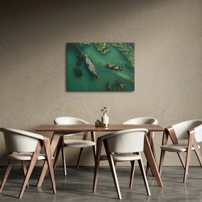 Obraz - Rybári na rieke (70x50 cm)
