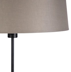 Stojacia lampa čierna s tienidlom z ľanového plátna nastaviteľné 45 cm - Parte