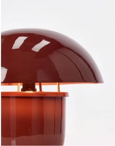 Vínovočervená kovová stolová lampa s kovovým tienidlom (výška 27 cm) Koppel – Bizzotto