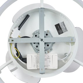 Stropný ventilátor biely 50 cm vrátane LED stmievateľný s diaľkovým ovládaním - Maddy