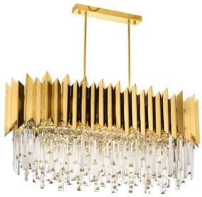 Luster na reťazi CRYSTALLINE 8xE27/40W/230V zlatý
