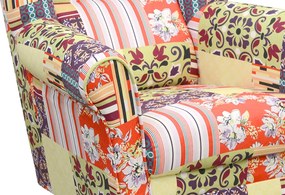 FINES CLIP čalúnené kreslo patchwork