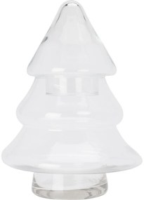 Sklenená vianočná dóza Stromček 17 × 17 × 25 cm