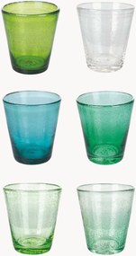 Ručne fúkané poháre so vzduchovými bublinkami Cancun, 6 ks