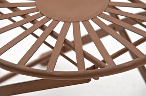 Kovová stolička skladacia Indra - Hnedá antik