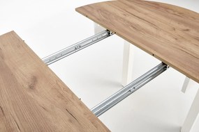 Rozkladací jedálenský stôl RINGO remeselný dub/biely