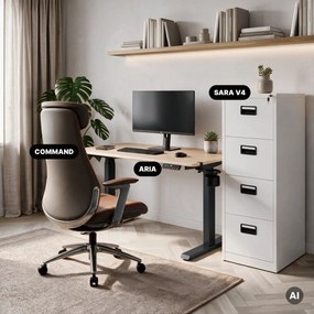 Elektrický stôl s reguláciou výšky ergonomický antracitový/dub sonoma,1200x600 mm: ARIA