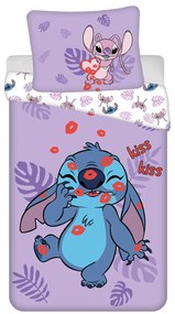 Jerry Fabrics Bavlnené obliečky 140x200 + 70x90 cm - Lilo and Stitch "Kiss"