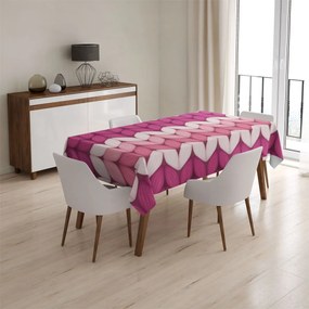 Sablio Obrus Striedajúce ružové pletenie - 130x130 cm
