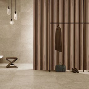 Drevený akustický panel, 2400 x 600 mm, čierny podklad, orech