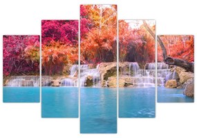 Obraz tyrkysovej lagúny, Laos, Tat Kuang Si (150x105 cm)