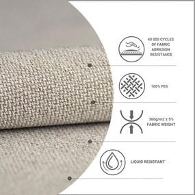 Béžová boxspring posteľ s úložným priestorom 140x200 cm Novento – Maison de Rêve