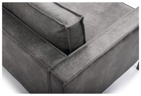 Tmavosivá pohovka z imitácie kože 216 cm Rate - Scandic