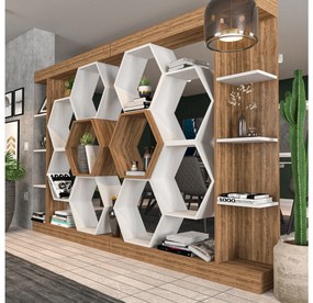 Regál Salix (biela + orech) . Vlastná spoľahlivá doprava až k Vám domov. 1102598