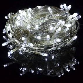 Sada vianočných LED reťazí s časovačom,100 LED,studená biela