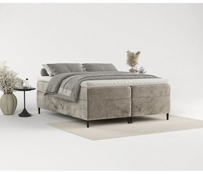 Svetlohnedá boxspring posteľ s úložným priestorom 160x200 cm Araya – Maison de Rêve