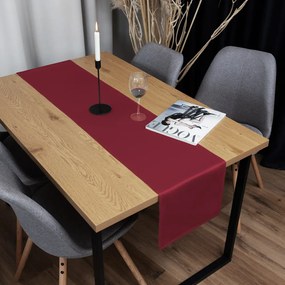 Biante Saténový behúň na stôl polyesterový Satén LUX-055 Vínovo červený 20x160 cm