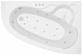 Vaňa s hydromasážou Timor 150/100 P 8DW+8DP pneumatické ovládanie