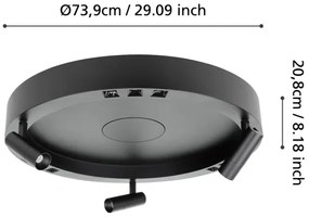 Eglo 390052 - LED Stmievateľné svietidlo BRUSCOLI 3xLED/8W/230V + 3xLED/8,5W + DO