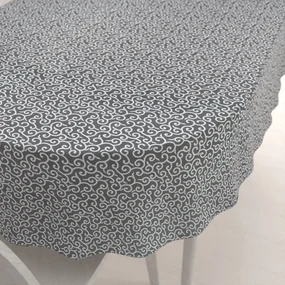 Biante Bavlnený oválny obrus Sandra SA-258 Ornamenty na tmavo sivom 100x140 cm