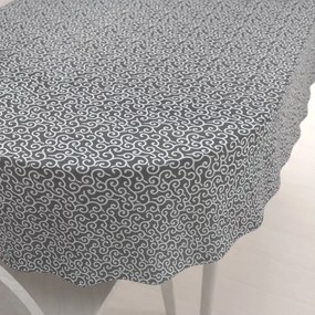 Biante Bavlnený oválny obrus Sandra SA-258 Ornamenty na tmavo sivom 100x140 cm