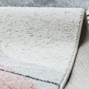 Dywany Łuszczów, Kusový koberec Fusion 5868 white/dark pink, 140x190, ružová, kancelária