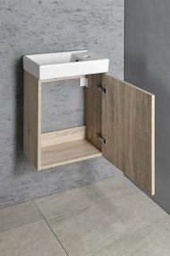 Aqualine Aqualine, ZOJA skrinka s keramickým umývadlom 40x22 cm, dub platina, 51049DP-02