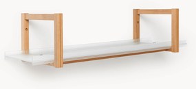 Nástenná polica z dubového dreva so sklenenou doskou Alex