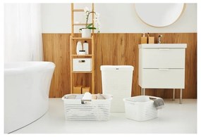 Biely plastový kôš na bielizeň 55 l Country - Rotho