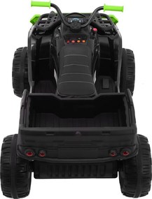 Ramiz Štvorkolka XL ATV 2,4 GHz na batérie pre deti čierna/zelená + diaľkové ovládanie + pohon 4x4 + nosič batožiny + pomalý štart + EVA + LED audio