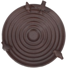 Napájadlo pre vtáky na nohe Stripe, 60x27 cm, liatina, hnedá