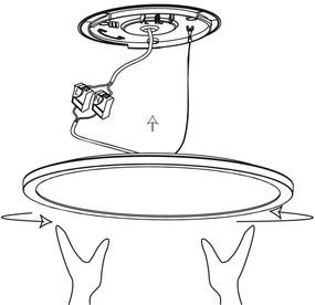 Eglo 900091 - LED RGBW Stmievateľné stropné svietidlo ROVITO-Z LED/14,6W/230V čierna