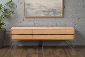 Moderný TV stolík z masívu Living Edge Dub 160cm