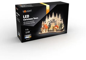 Solight LED vianočné mestečko s kostolom, 30 x 19 cm, 2x AAA