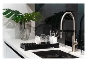 Čierny odkapávač na riad Vialli Design Livio Duo