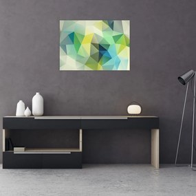 Sklenený obraz geometrické abstrakcie (70x50 cm)