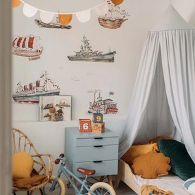 Samolepka do detskej izby histórie lodí L