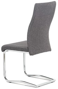 Autronic -  Jedálenská stolička DCL-427 GREY2, šedá látka / chróm