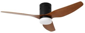 ZEVENTI - LED stropný ventilátor PADUA LED/18W/230V Wi-Fi Tuya čierna/hnedá + diaľkový ovládač