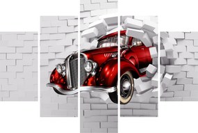 Obraz - Červené auto (150x105 cm)