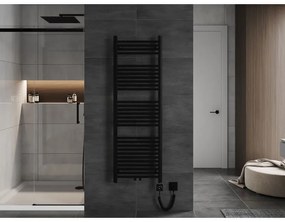 Mexen Mars, elektrické vykurovacie teleso 1500 x 500 mm, 600 W, čierna, W110-1500-500-6600-70