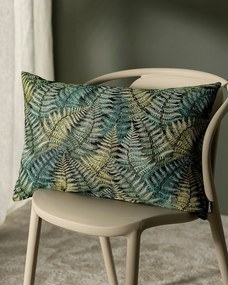Karin - jednoduchá obliečka, 60x40cm farba produktu zelená látka zapletaná, vzorované