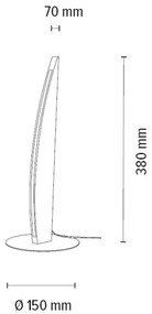 Spot-Light 7017404200000 - LED stmievateľná stolová lampa DUBAI LED/4W/230V dub