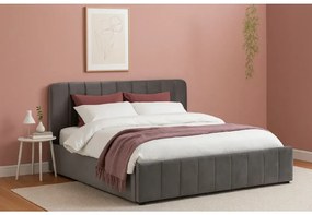 Posteľ AVENA 140 tm. šedá