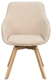 Béžové čalúnené jedálenské kreslá v súprave 2 ks Alison – Rowico