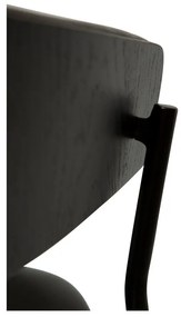 Matne čierne jedálenské kreslo s podrúčkami Crib – DAN-FORM Denmark