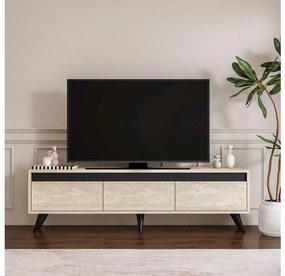 TV stolík/skrinka Central (travertín + antracit) . Vlastná spoľahlivá doprava až k Vám domov. 1102038