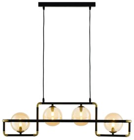 Jupiter 1983 - Luster na lanku ZAFRA 4xG9/10W/230V čierna/béžová